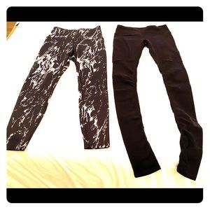 ALO Yoga leggings - Size small black (on right)